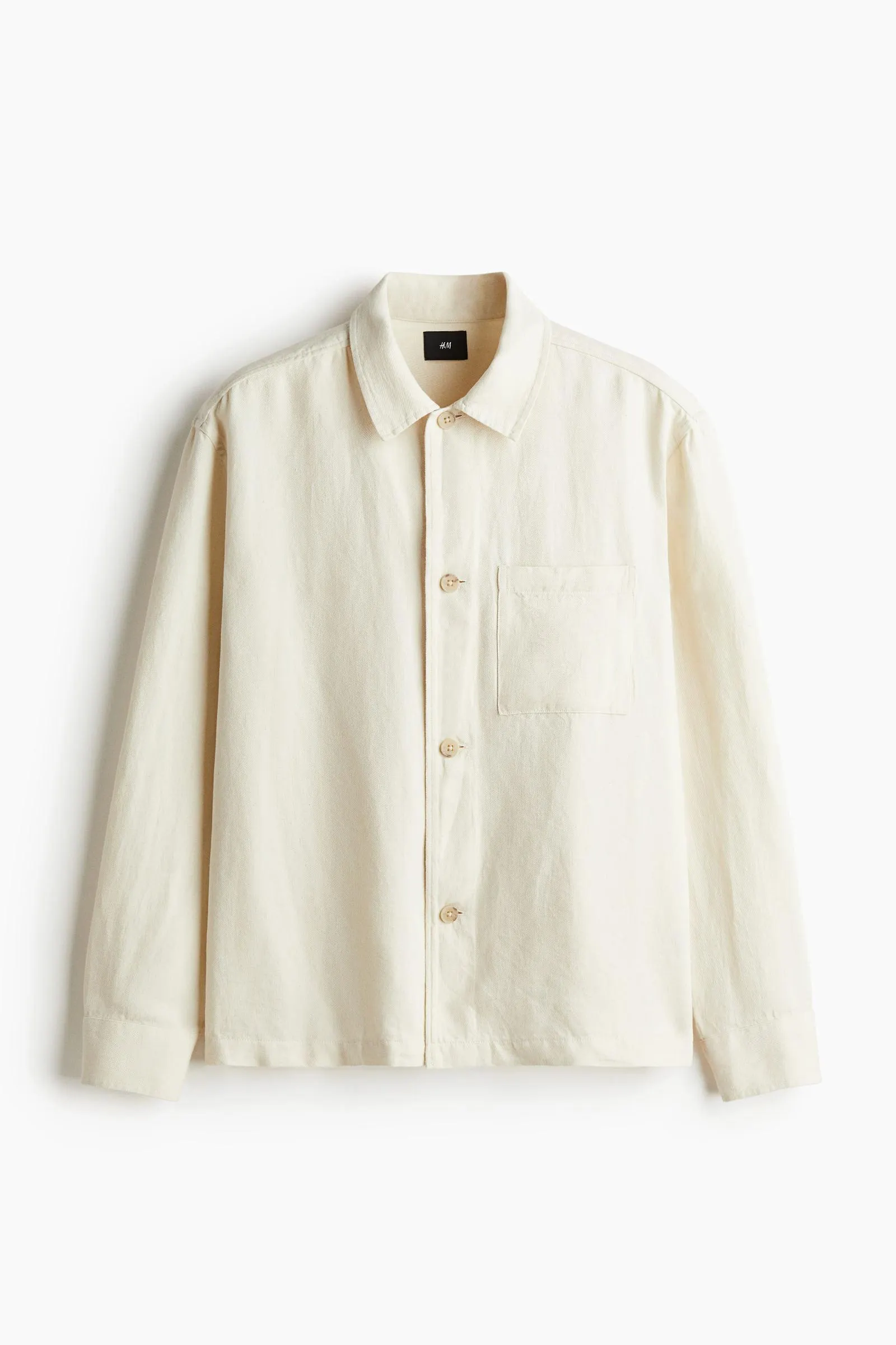Sobrecamisa en mezcla de lino Regular Fit