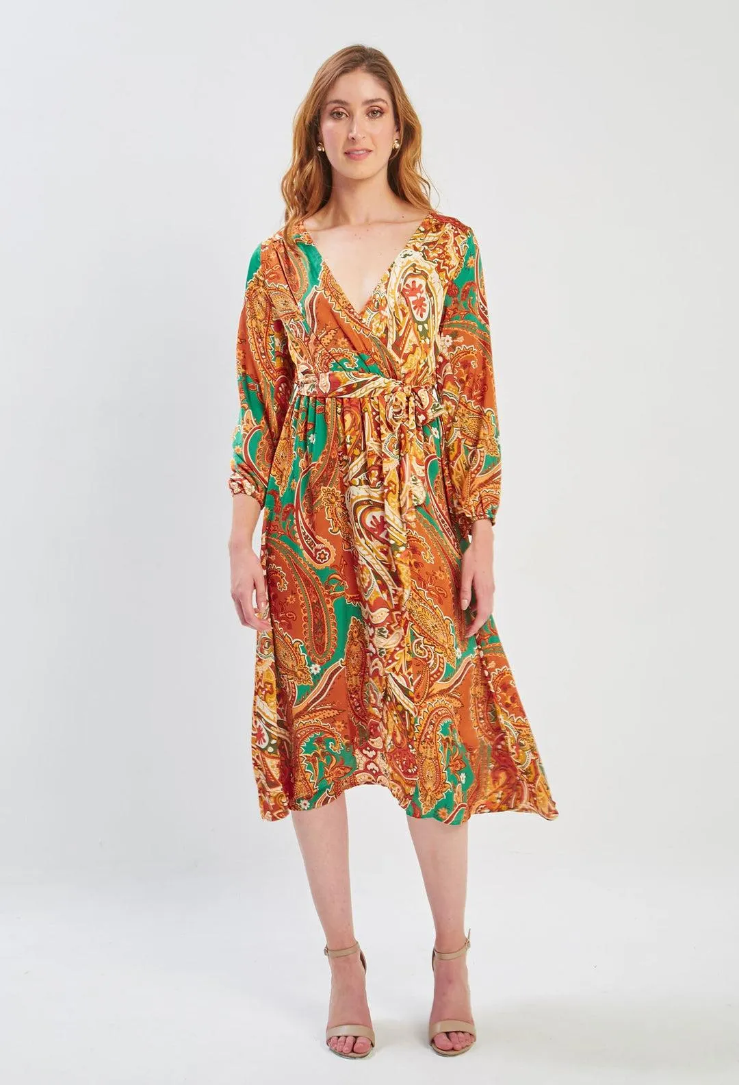 Vestido Midi Estampado Mujer - SALE