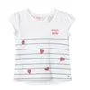 Camiseta manga corta blanca para bebé niña