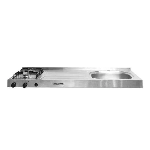 Mesón en acero inoxidable Challenger lavaplatos derecho de 120 cm - MD 1125 EI S