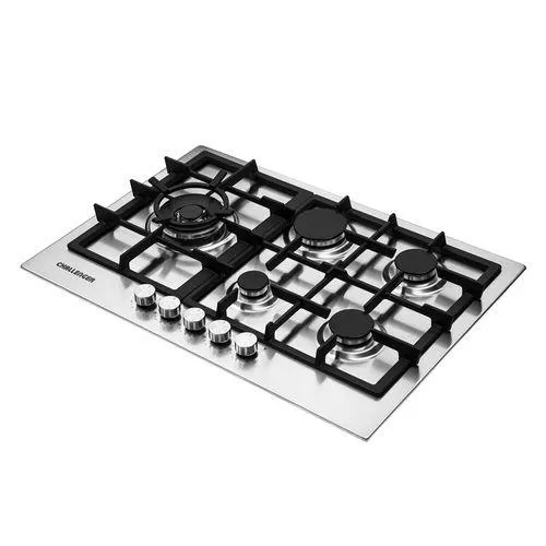 Estufa de empotrar en acero inoxidable Challenger de cinco puestos de 75cm gas natural parrilla completa - SV 6875 EI