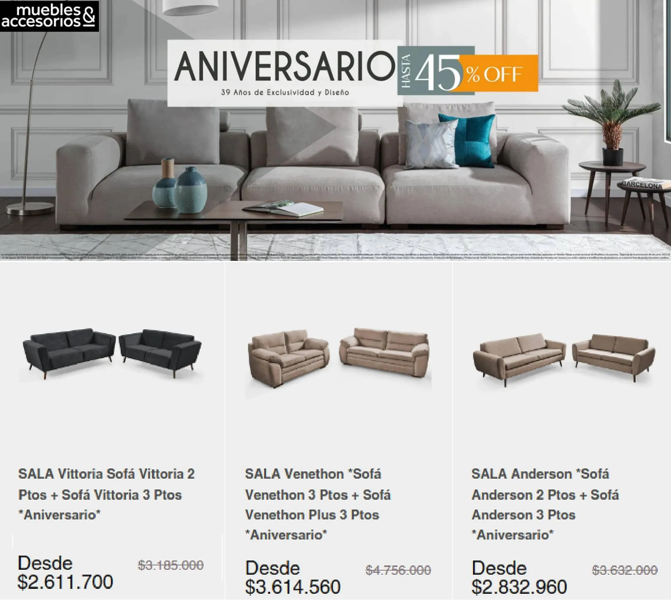 Catalogo de Catálogo Muebles & Accesorios 10 de julio al 31 de agosto 2023 - Pag 1