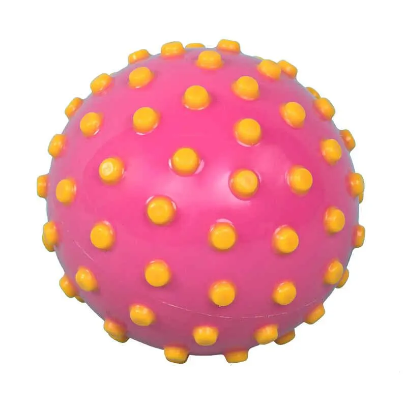 Pelota Pequeña Descubrimiento Acuático Rosa Puntos Amarillos