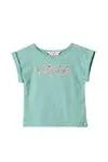 Camiseta manga corta verde para bebé niña