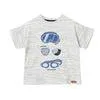 Camiseta oversize manga corta gris para bebé niño