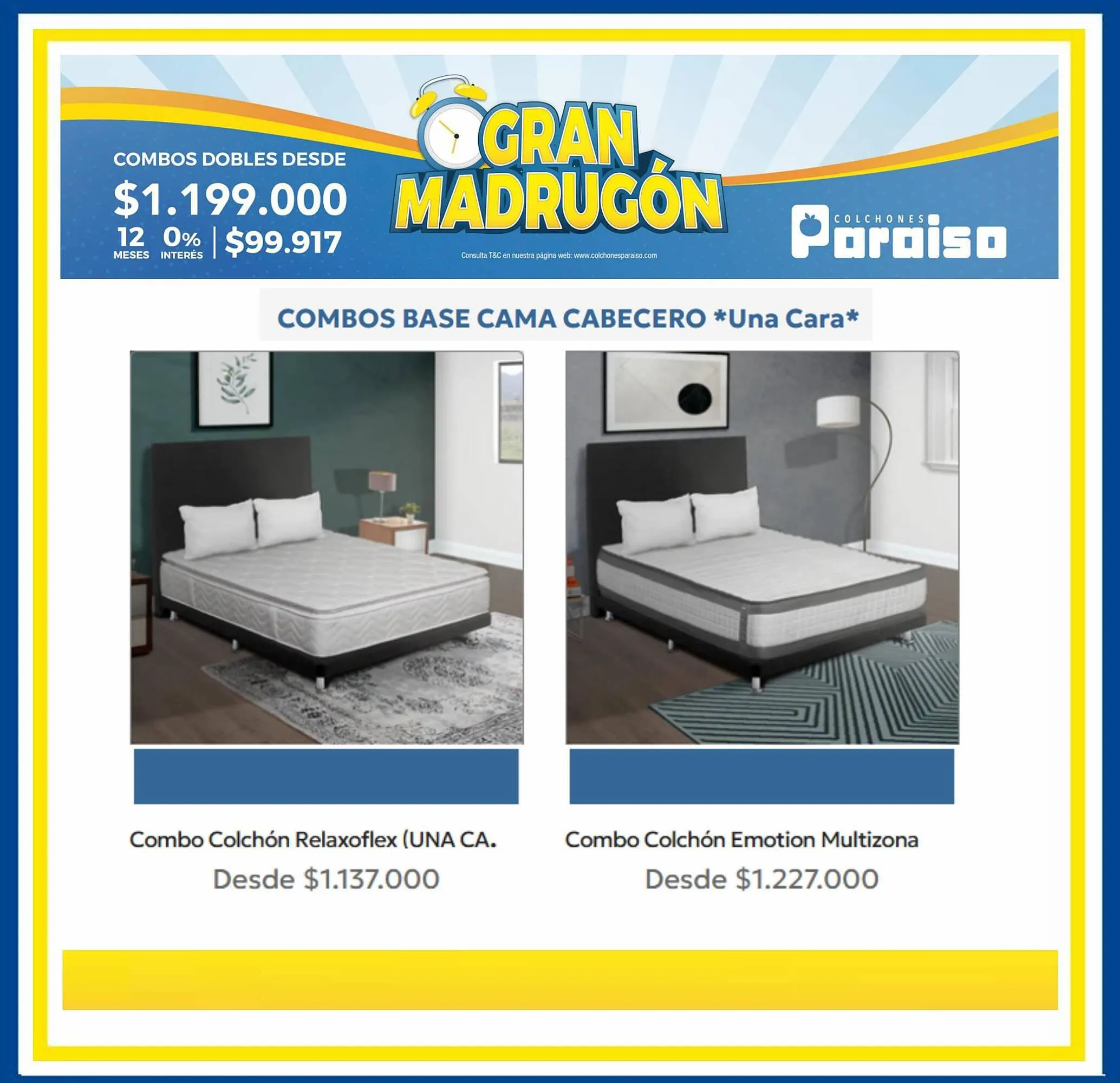 Catalogo de Catálogo Colchones Paraiso 19 de septiembre al 30 de septiembre 2023 - Pag 1