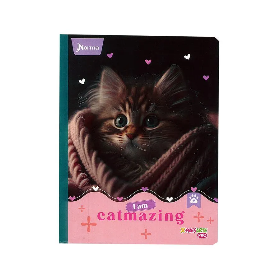 Cuaderno Cosido Norma Cats 50 Hojas Cuadros