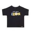 Camiseta negra manga corta para bebé niño