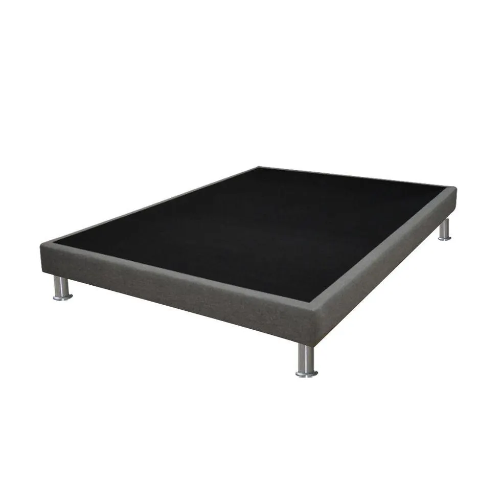 Combo Colchón Z10 + Base cama Gris + Almohadas Siliconadas Queen