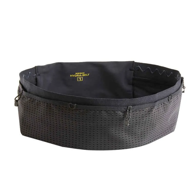Cinturón para correr Negro Hidratación Porta Cantimploras