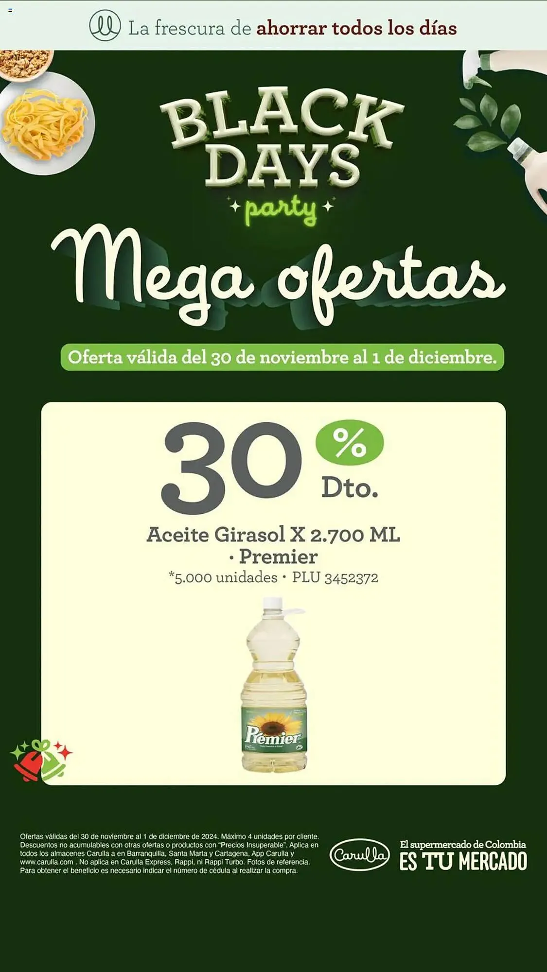 Catalogo de Catálogo Carulla 30 de noviembre al 1 de diciembre 2024 - Pag 1
