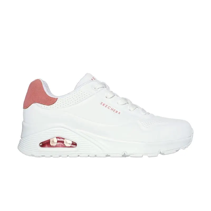 Zapatilla Skechers Casual Dama Uno Pop Back Blanco