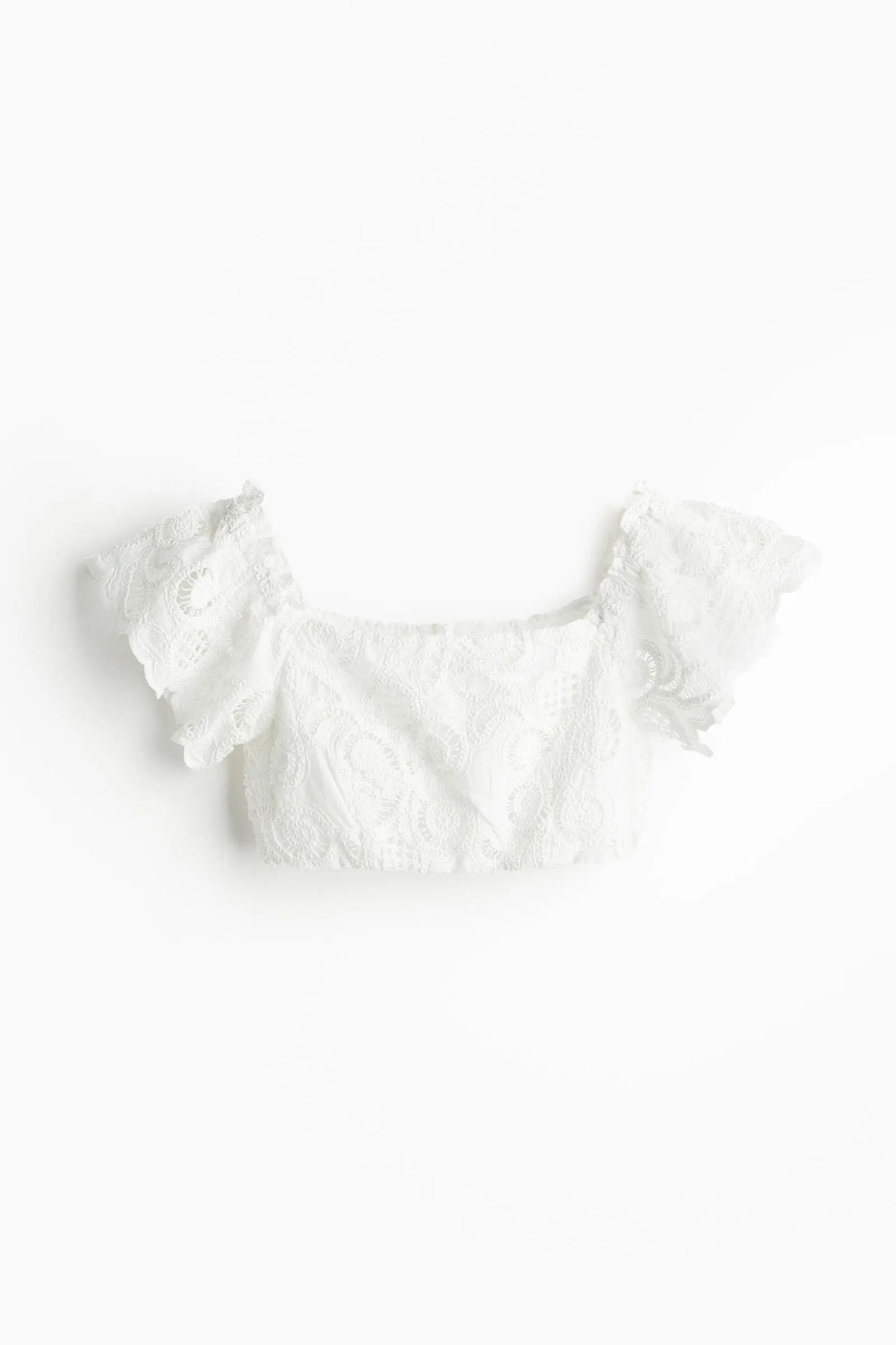 Top cropped bordado