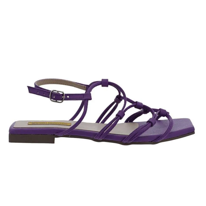 Sandalia Plana Morada para mujer Freya