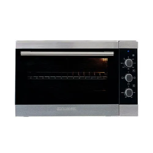 Horno de empotrar eléctrico Challenger medio formato de acero inoxidable / negro 220V - HE 2495 / Negro