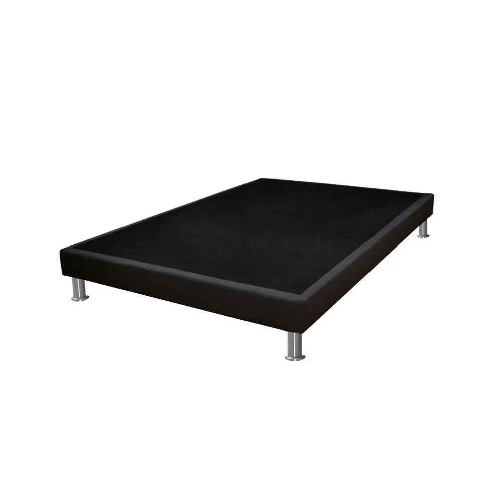 Combo Colchón Smart web+ Base Milan Negro + Almohadas Sencillo