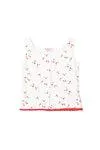 Blusa manga sisa miniprint para bebé niña