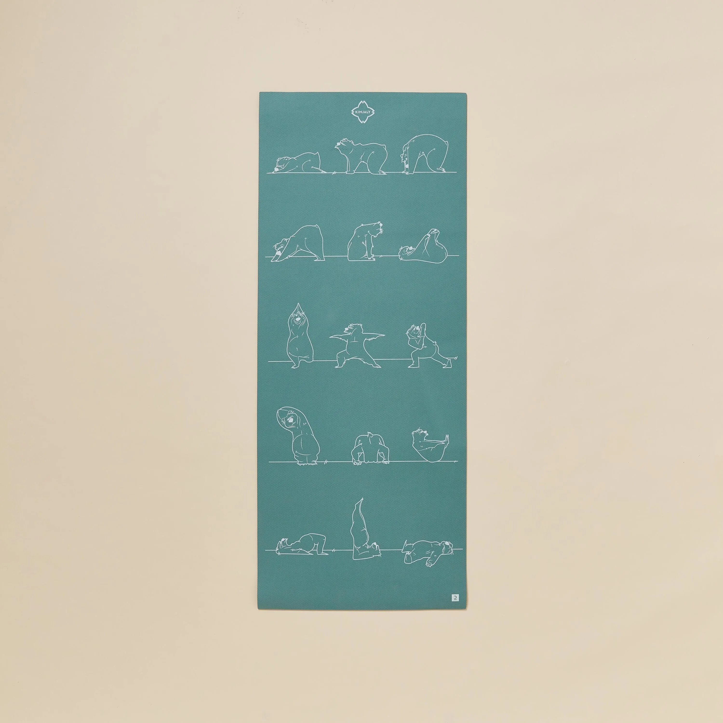 Mat de yoga para iniciación de 5mm para Niños Kimjaly verde