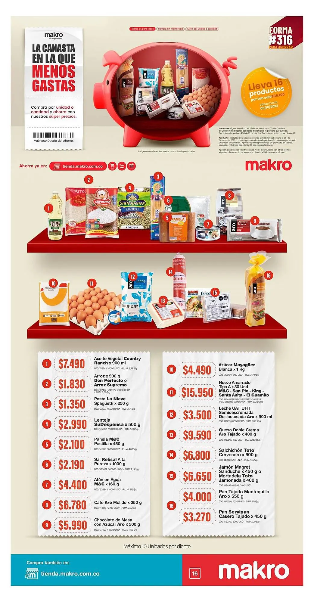 Catalogo de Catálogo Makro 22 de septiembre al 5 de octubre 2023 - Pag 1