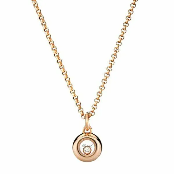 Collar Chopard Happy Diamonds oro rosa y diamante