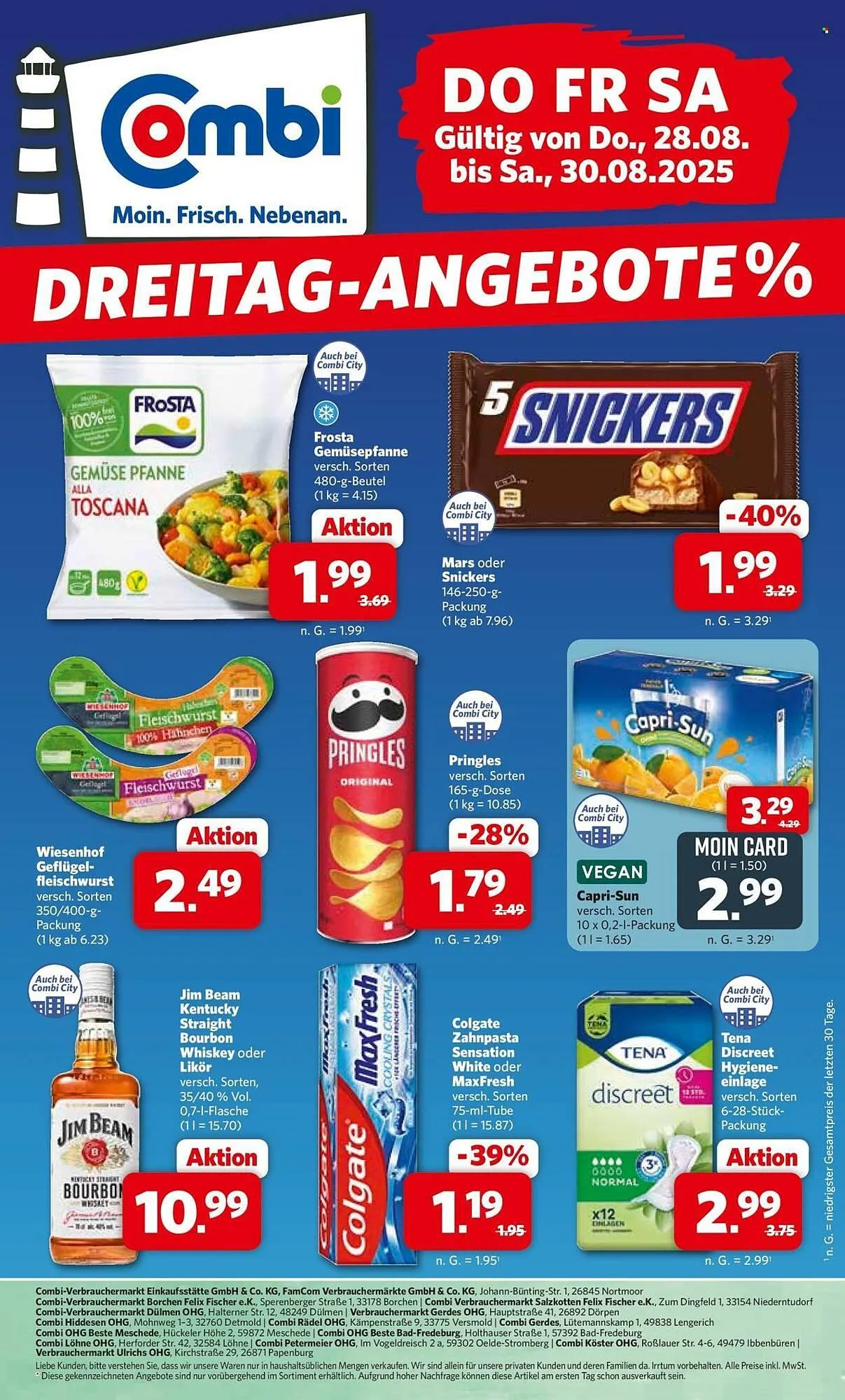 Combi Prospekt von 28. August bis 30. August 2025 - Prospekt seite 1