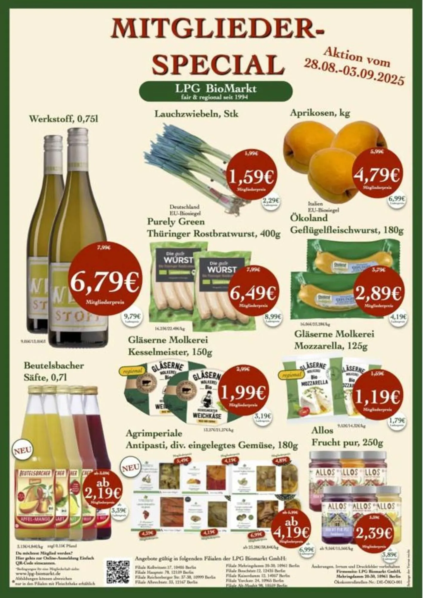 LPG Biomarkt Prospekt von 28. August bis 3. September 2025 - Prospekt seite 1