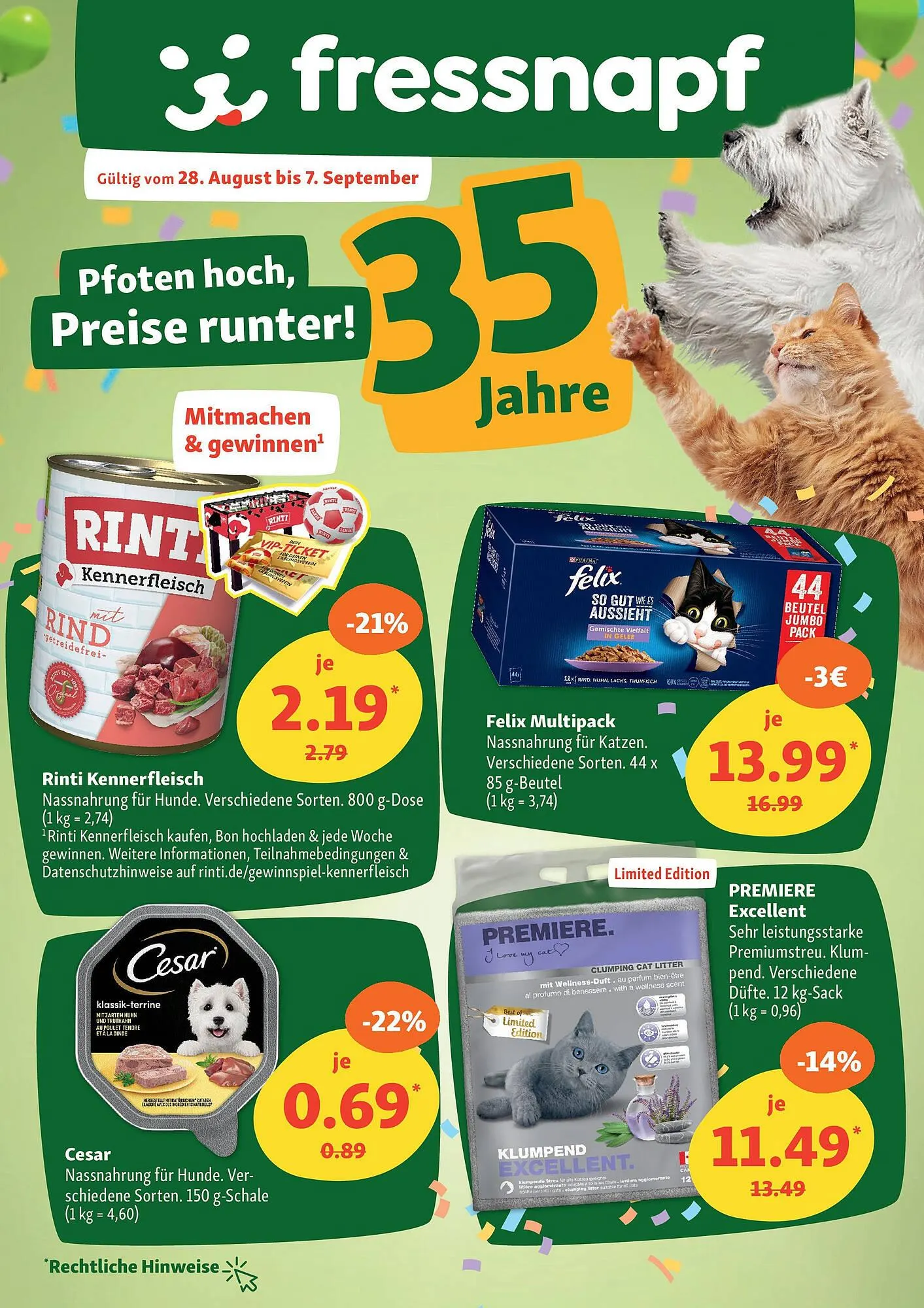 Fressnapf Prospekt von 27. August bis 7. September 2025 - Prospekt seite 1