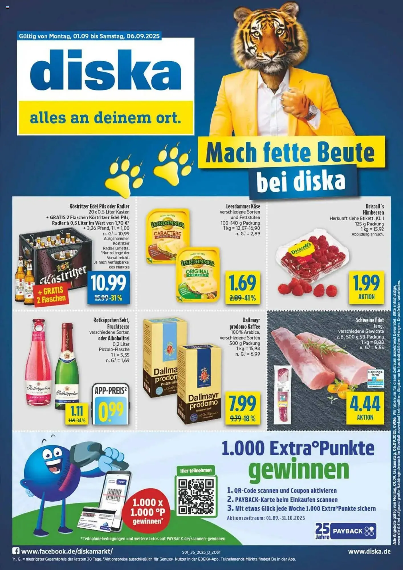 diska Prospekt von 1. September bis 6. September 2025 - Prospekt seite 1