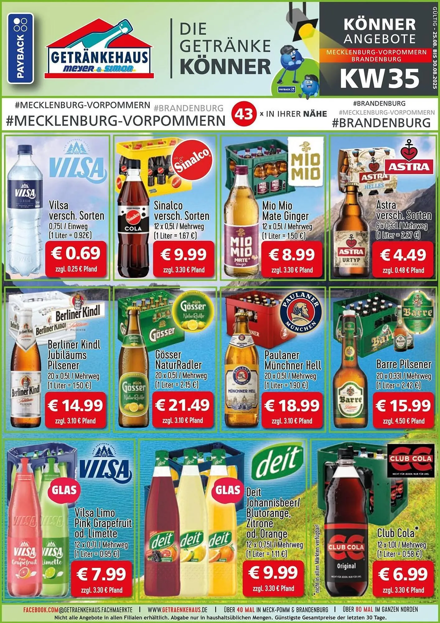 Getränkehaus Prospekt von 25. August bis 30. August 2025 - Prospekt seite 1