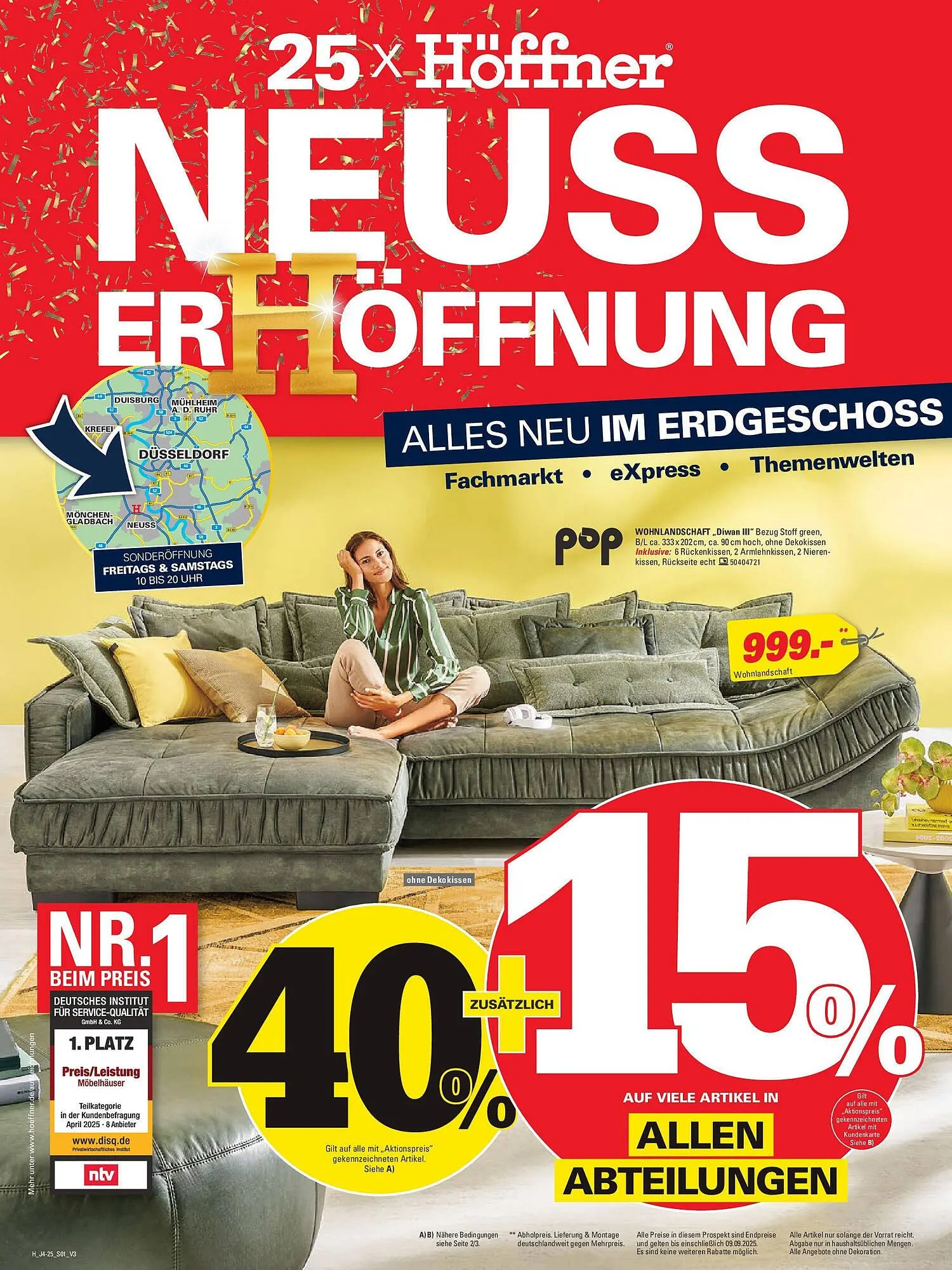 Höffner Prospekt von 26. August bis 9. September 2025 - Prospekt seite 1