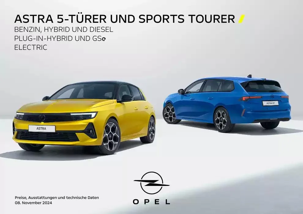 Opel Astra 5-Türer von 12. November bis 12. November 2025 - Prospekt seite 1
