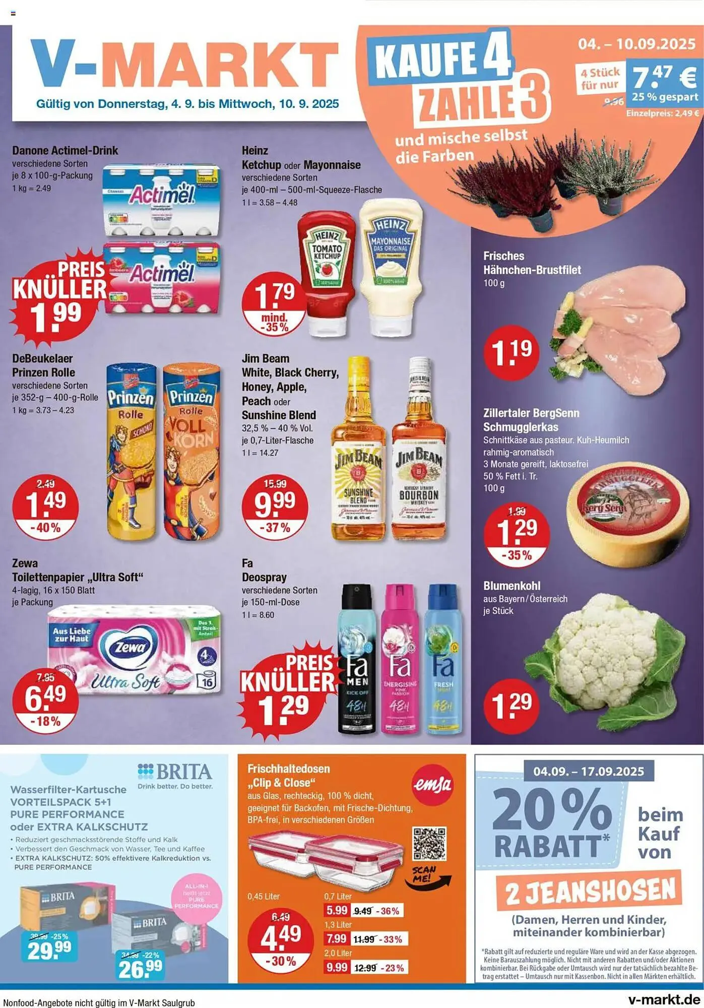 V Markt Prospekt von 4. September bis 10. September 2025 - Prospekt seite 1