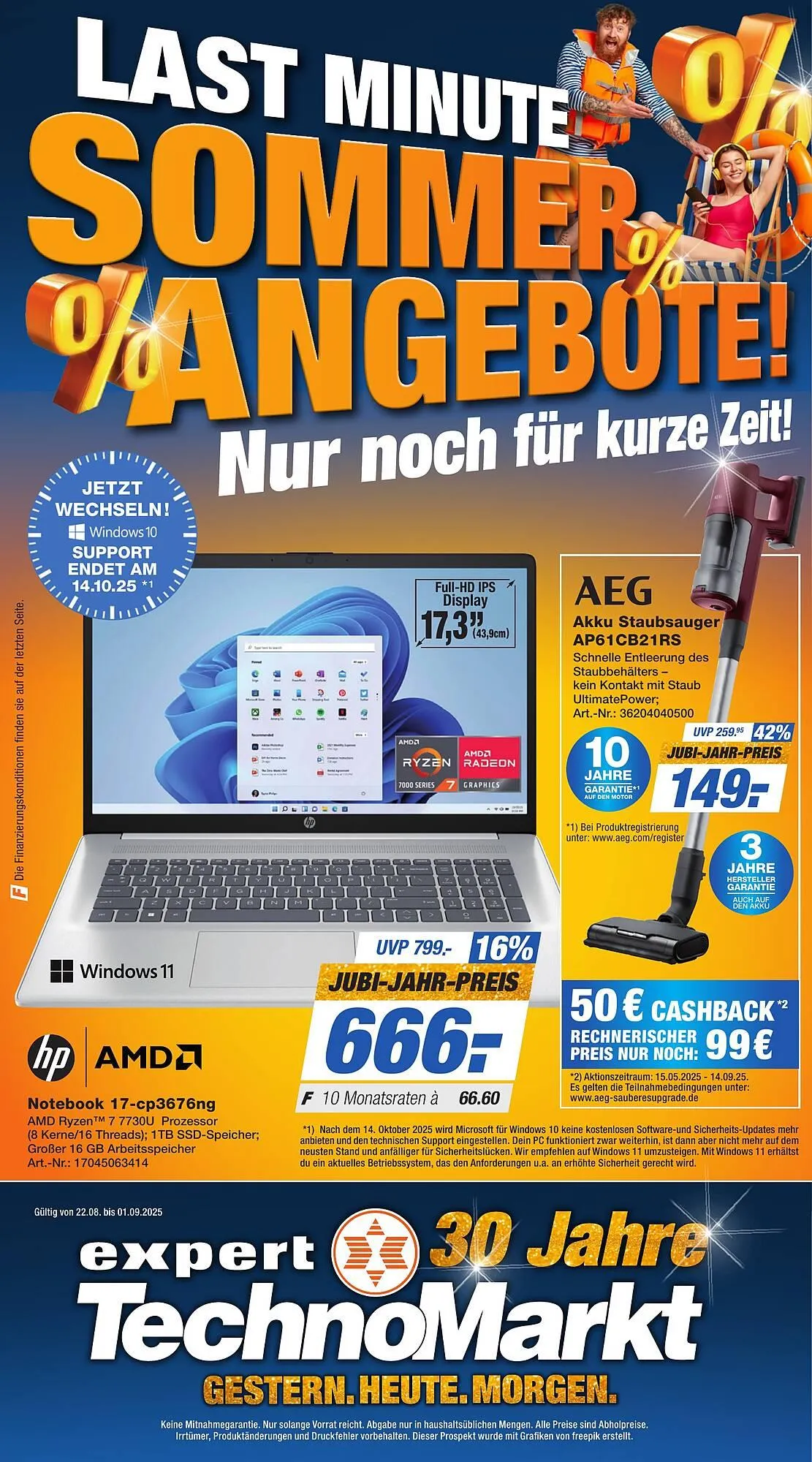 Expert Technomarkt Prospekt von 22. August bis 1. September 2025 - Prospekt seite 1