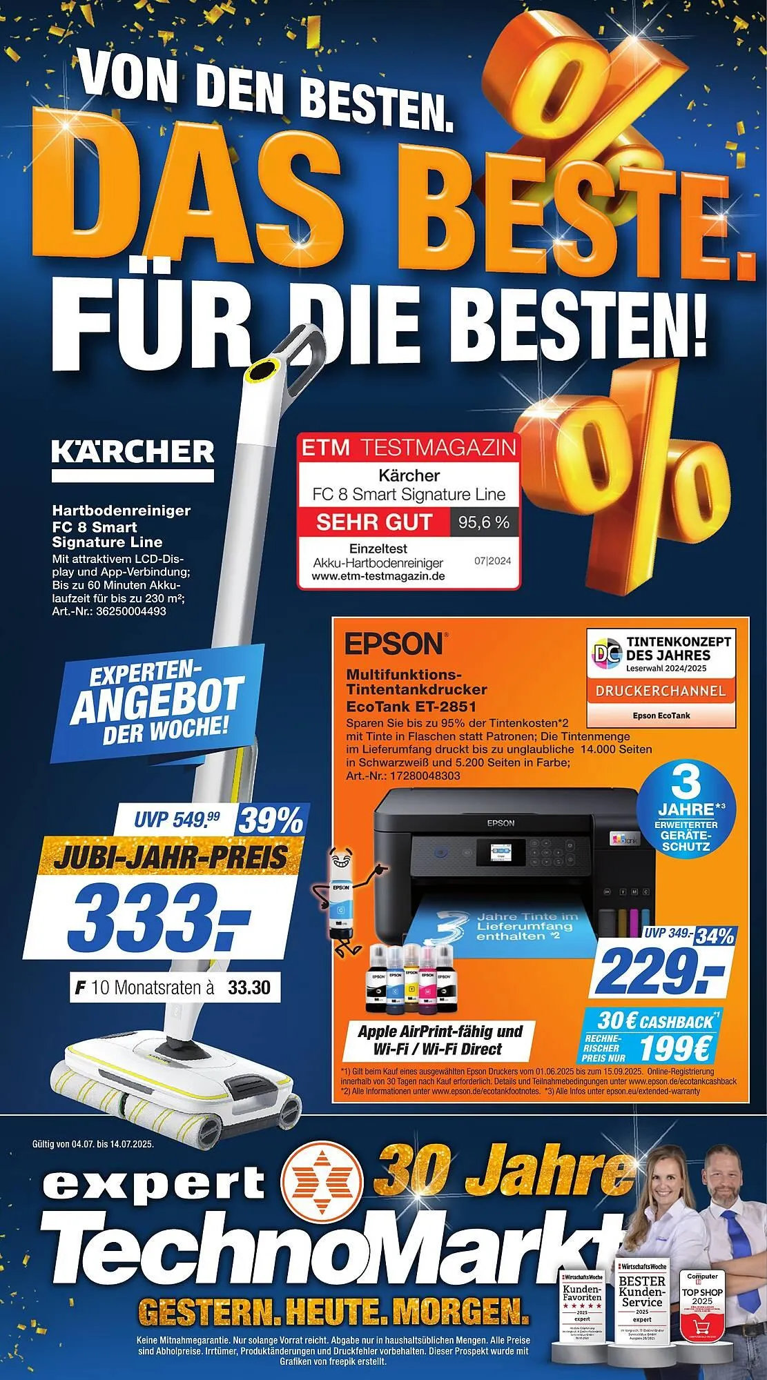 Expert Technomarkt Prospekt von 8. Juli bis 14. Juli 2025 - Prospekt seite 1
