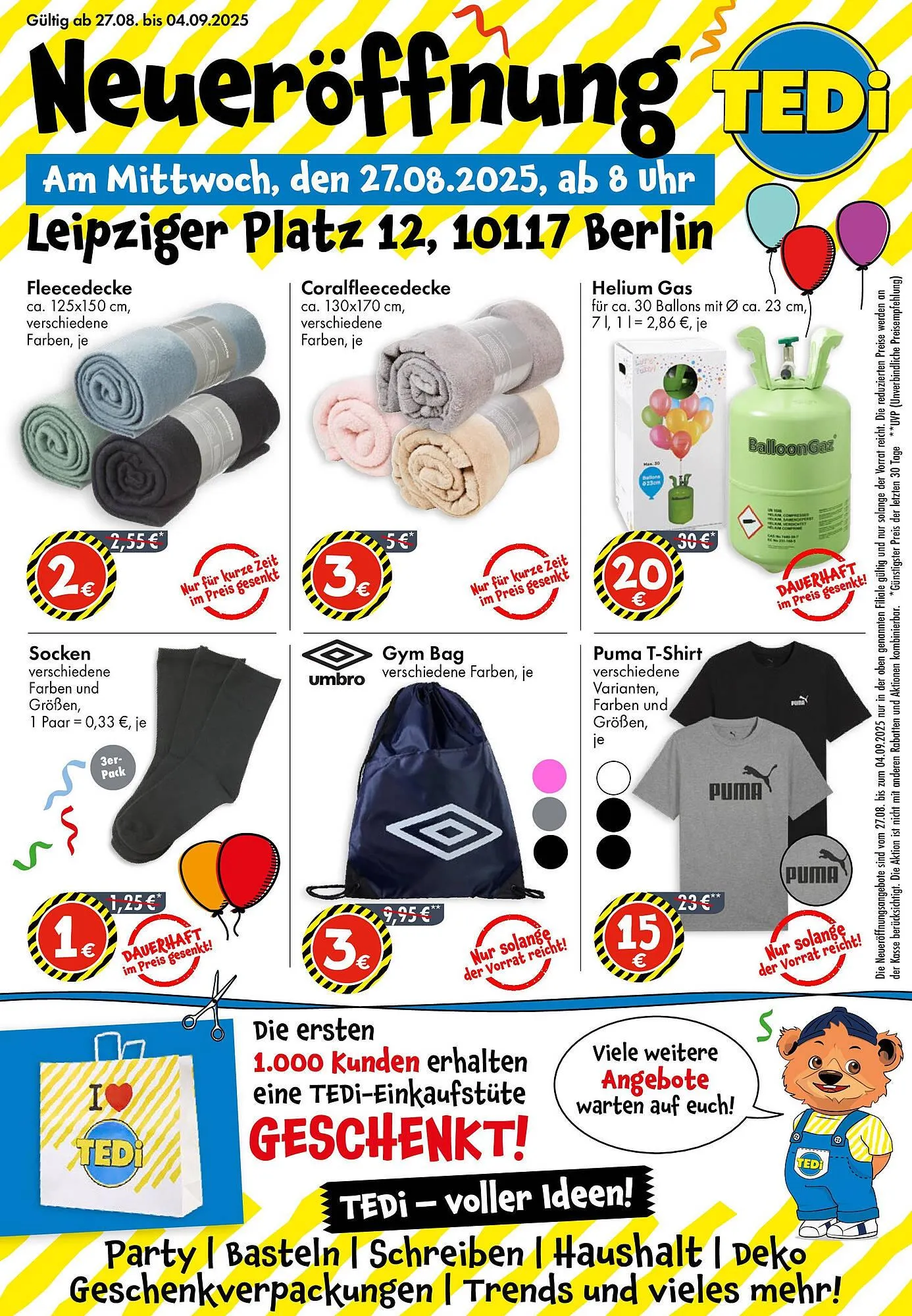 TEDi Prospekt von 25. August bis 29. August 2025 - Prospekt seite 1
