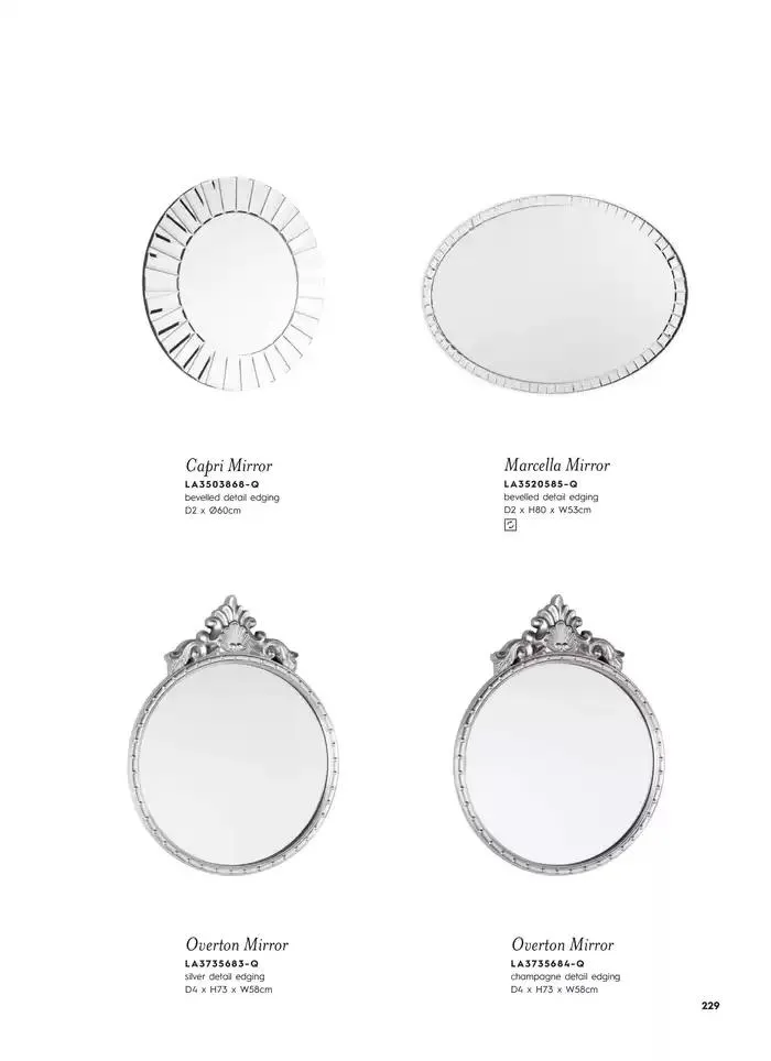 Catálogo de Lighting & Mirror Collection 12 de marzo al 31 de agosto 2025 - Página 231