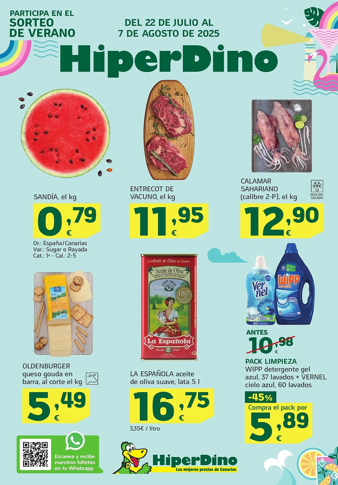 Catálogo de Folleto HiperDino 22 de julio al 7 de agosto 2025 - Página 1