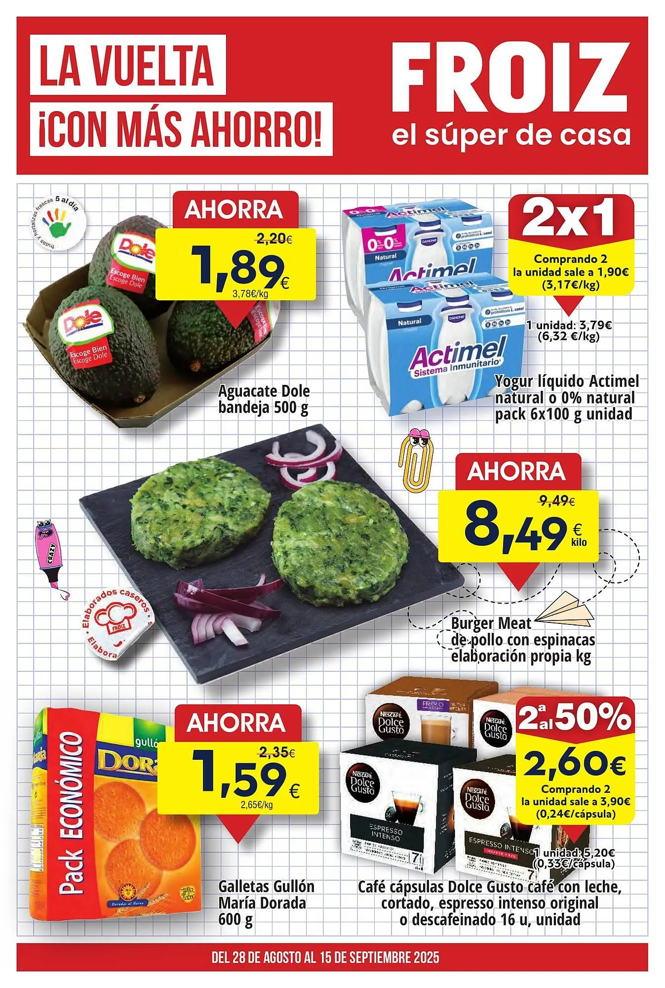 Catálogo de Folleto FROIZ 28 de agosto al 15 de septiembre 2025 - Página 1
