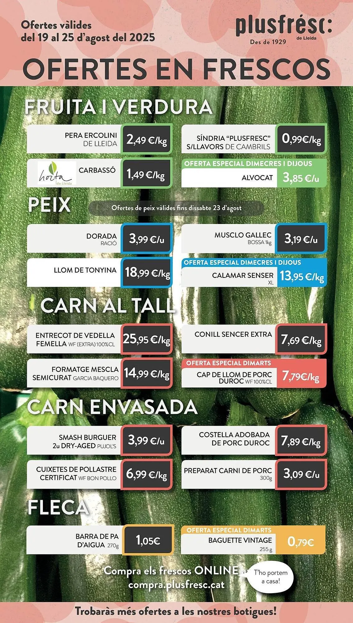 Catálogo de Folleto Plusfresc 19 de agosto al 25 de agosto 2025 - Página 1