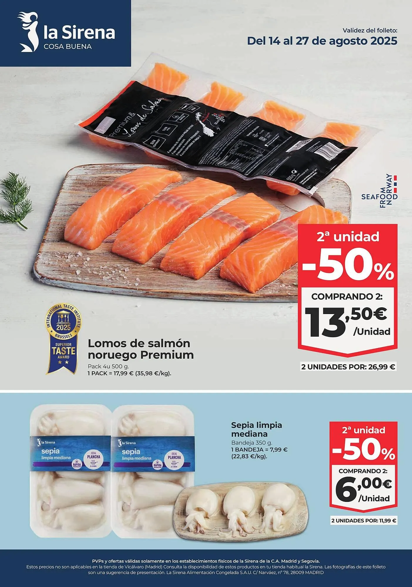 Catálogo de Folleto La Sirena 14 de agosto al 27 de agosto 2025 - Página 1