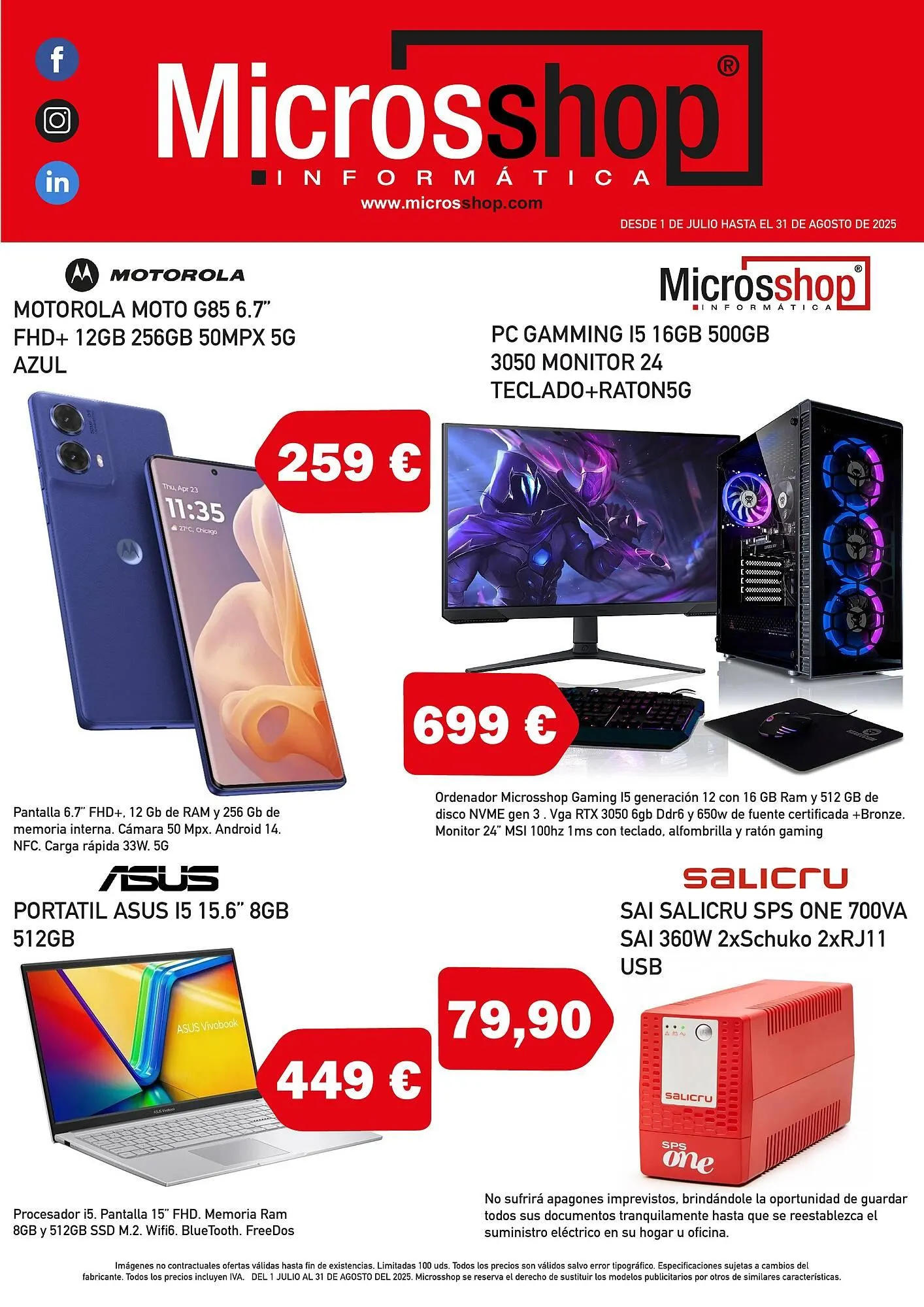 Catálogo de Folleto Microsshop 16 de agosto al 31 de agosto 2025 - Página 1