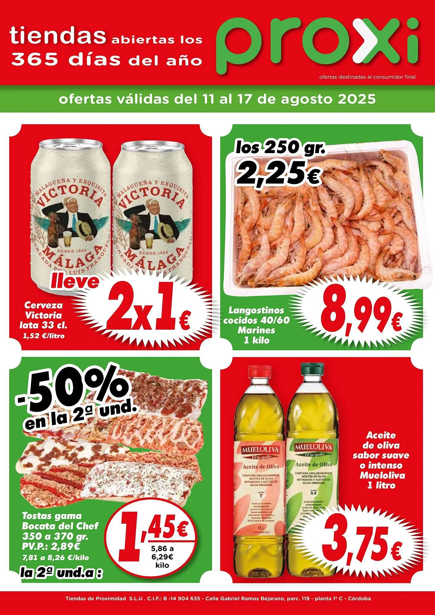 Catálogo de Folleto Proxi 11 de agosto al 17 de agosto 2025 - Página 1