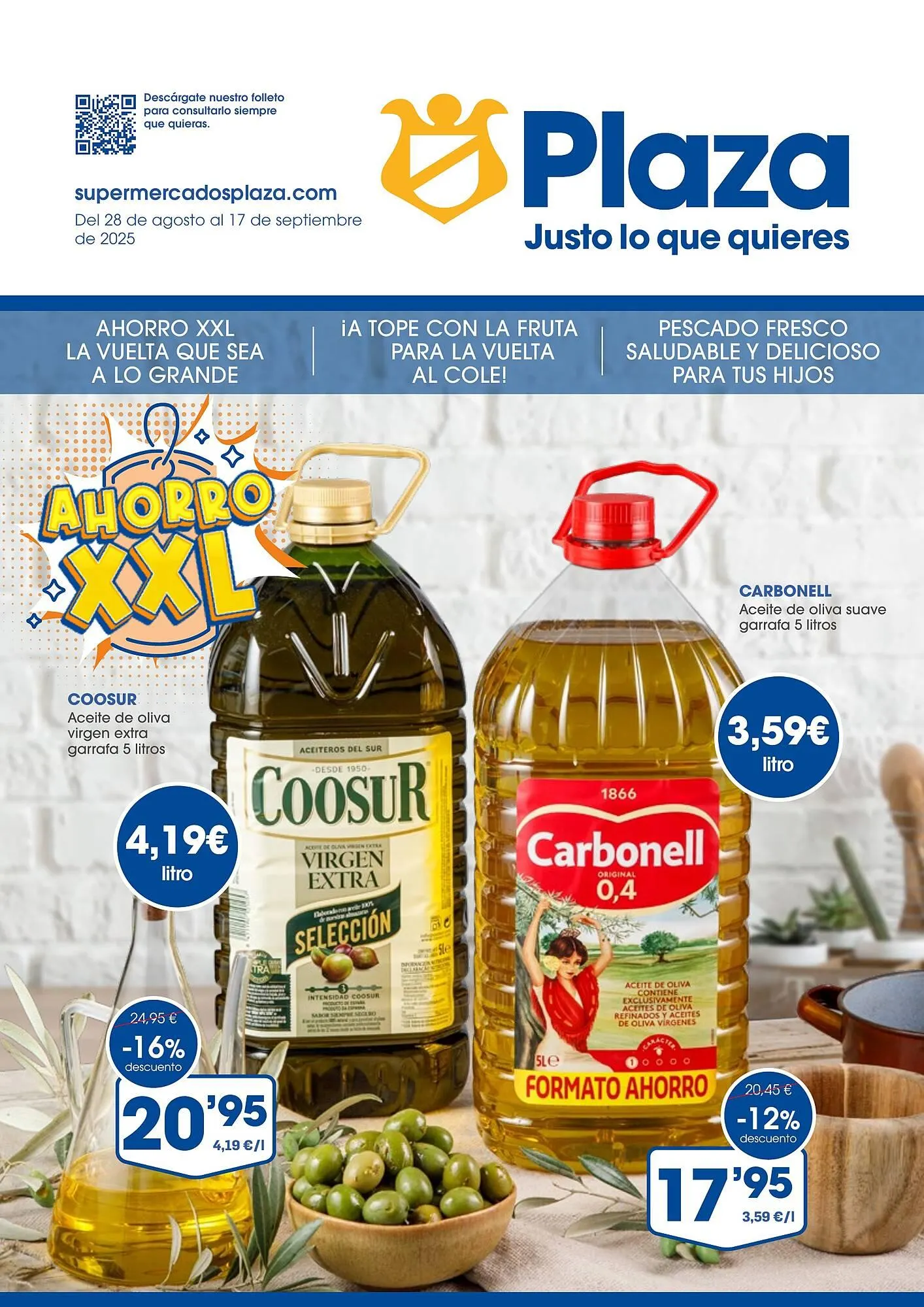 Catálogo de Folleto Supermercados Plaza 28 de agosto al 17 de septiembre 2025 - Página 1