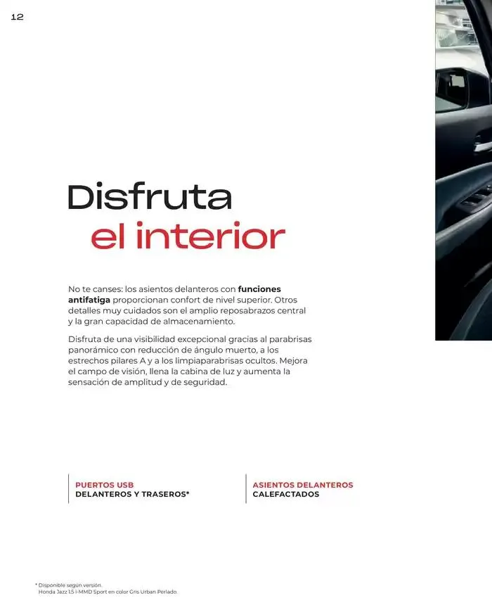 Catálogo de Honda Jazz-Hybrid 30 de agosto al 30 de junio 2025 - Página 12