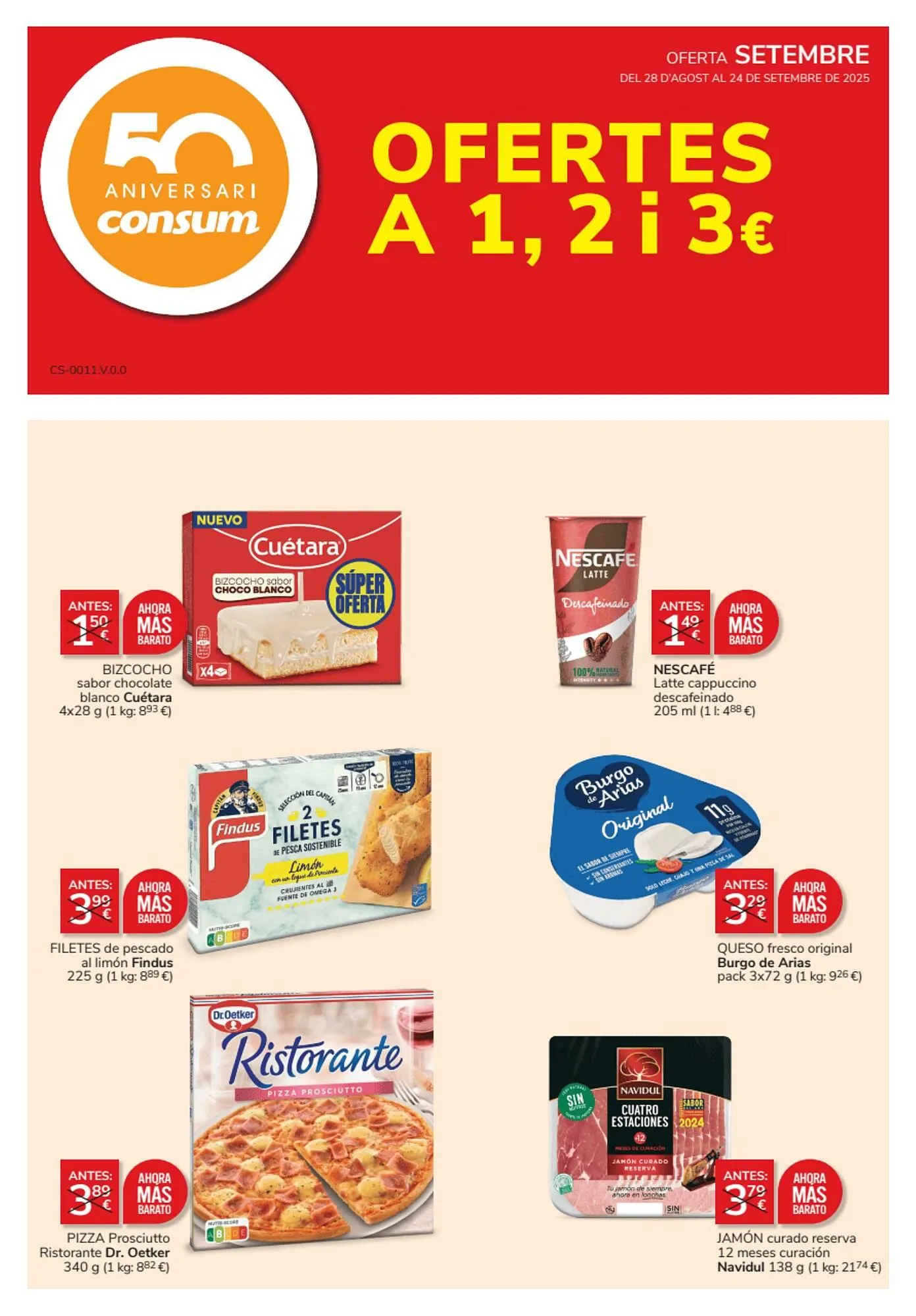 Catálogo de Folleto Consum 28 de agosto al 24 de septiembre 2025 - Página 1