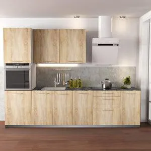 Cocina en kit DELINIA ID con altos ARIZONA roble mate 3.00 m