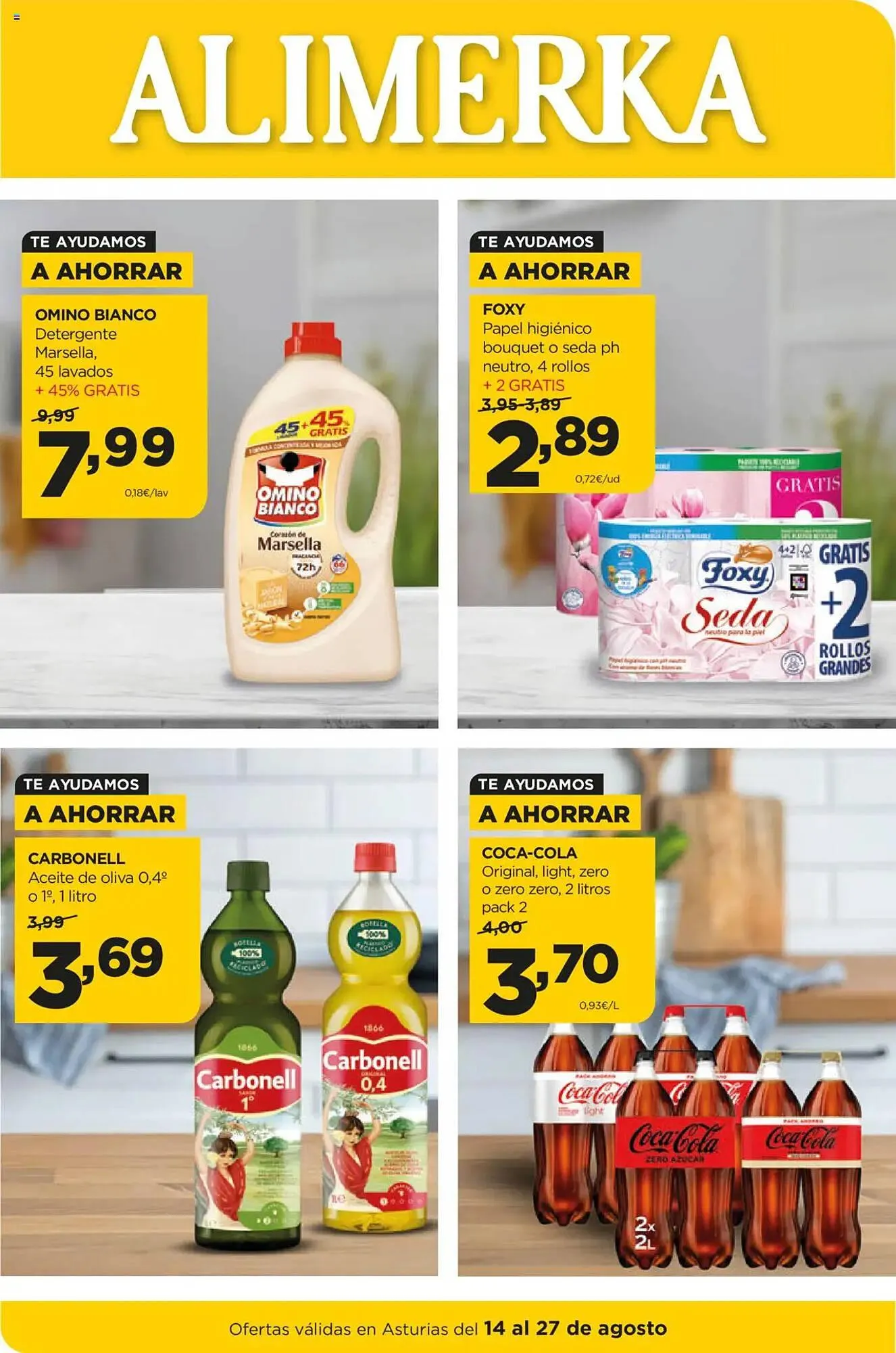 Catálogo de Folleto Alimerka 14 de agosto al 27 de agosto 2025 - Página 1