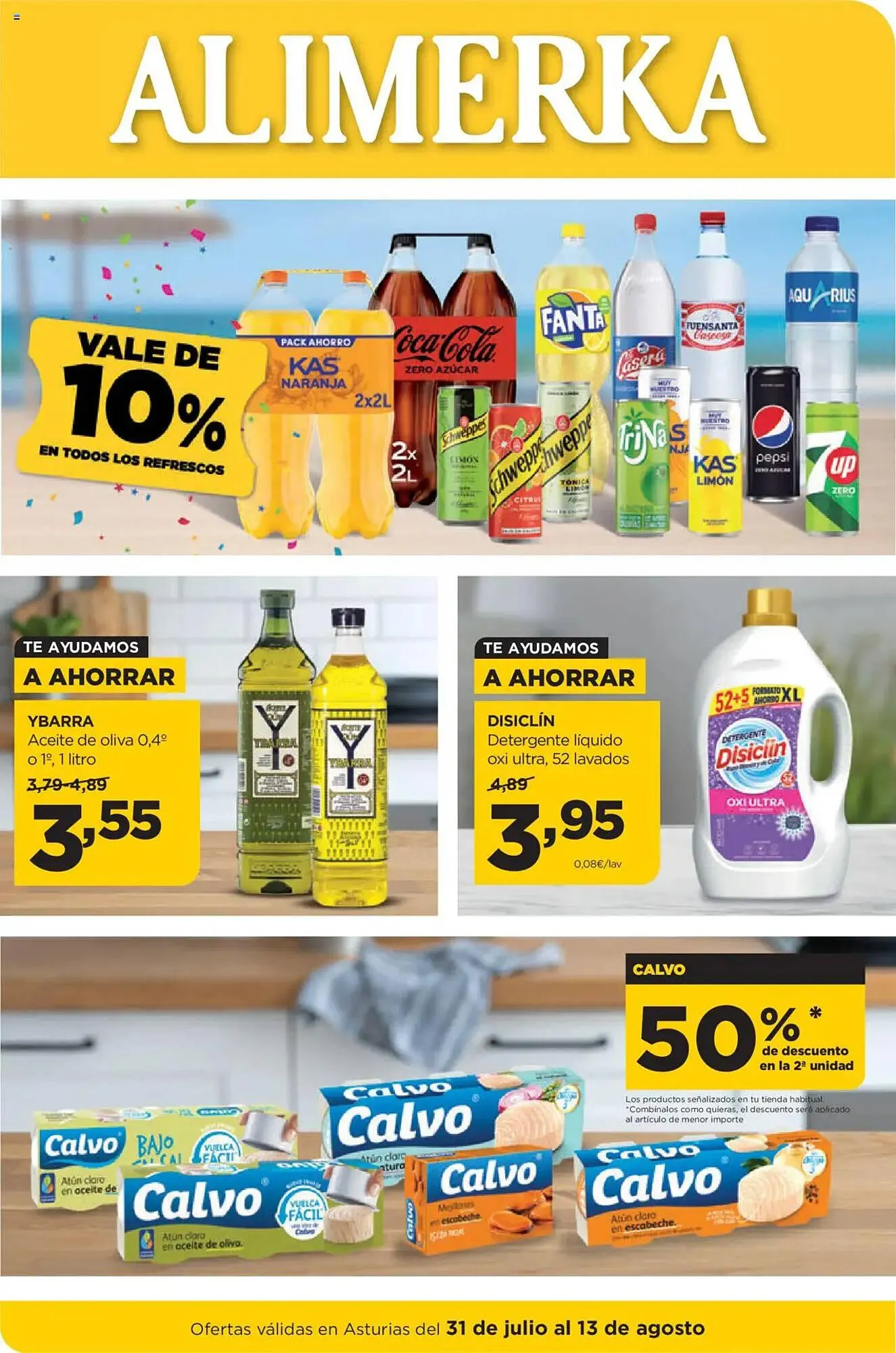Catálogo de Folleto Alimerka 31 de julio al 13 de agosto 2025 - Página 1