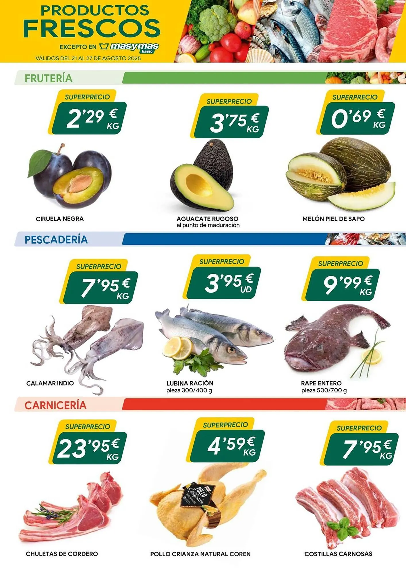 Catálogo de Folleto Masymas 25 de agosto al 27 de agosto 2025 - Página 1