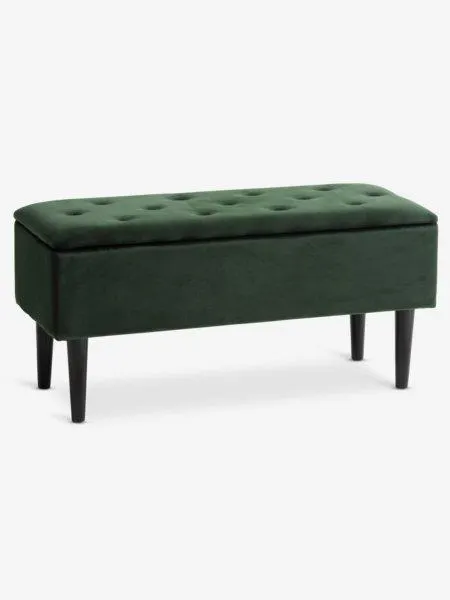 Bancă BADSTED spațiu depoz. verde închis